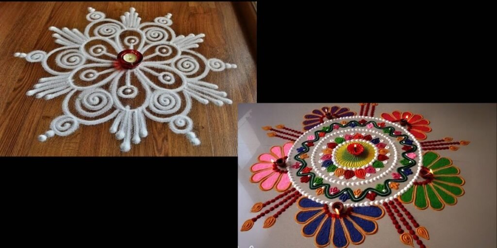 Free-hand rangoli Design