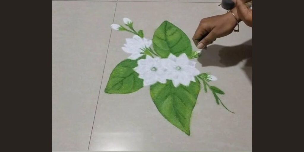 Jasmine rangoli Design